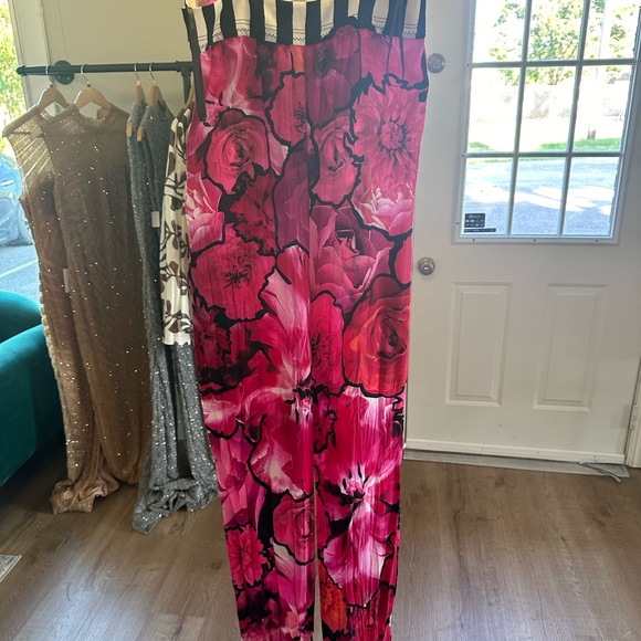 Roberto Cavalli Flora print silk jumpsuit size 38 - Picture 5 of 5